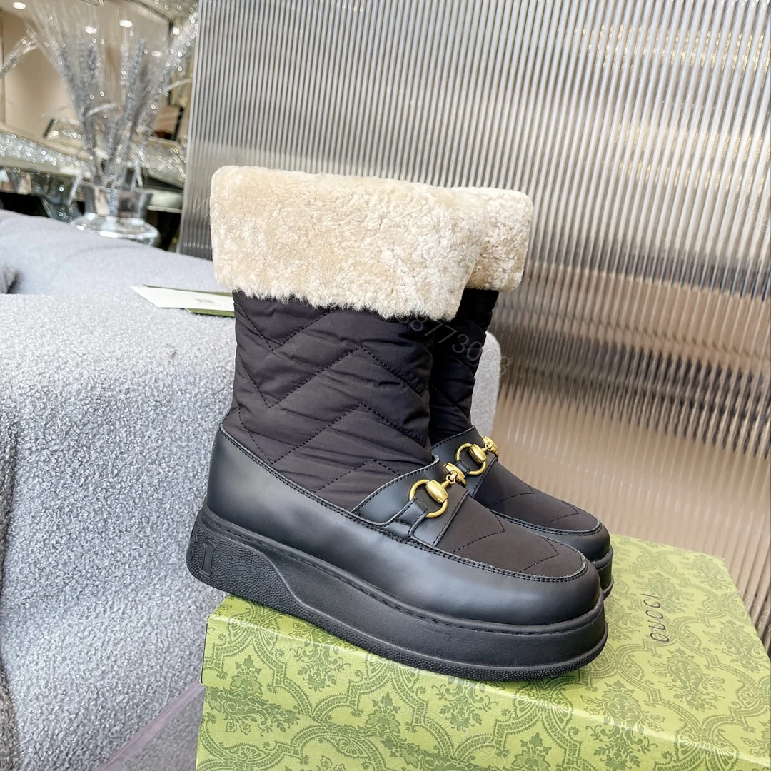 View 3 of GUCCI HORSEBIT CHEVRON QUILTED BOOTS BLACK