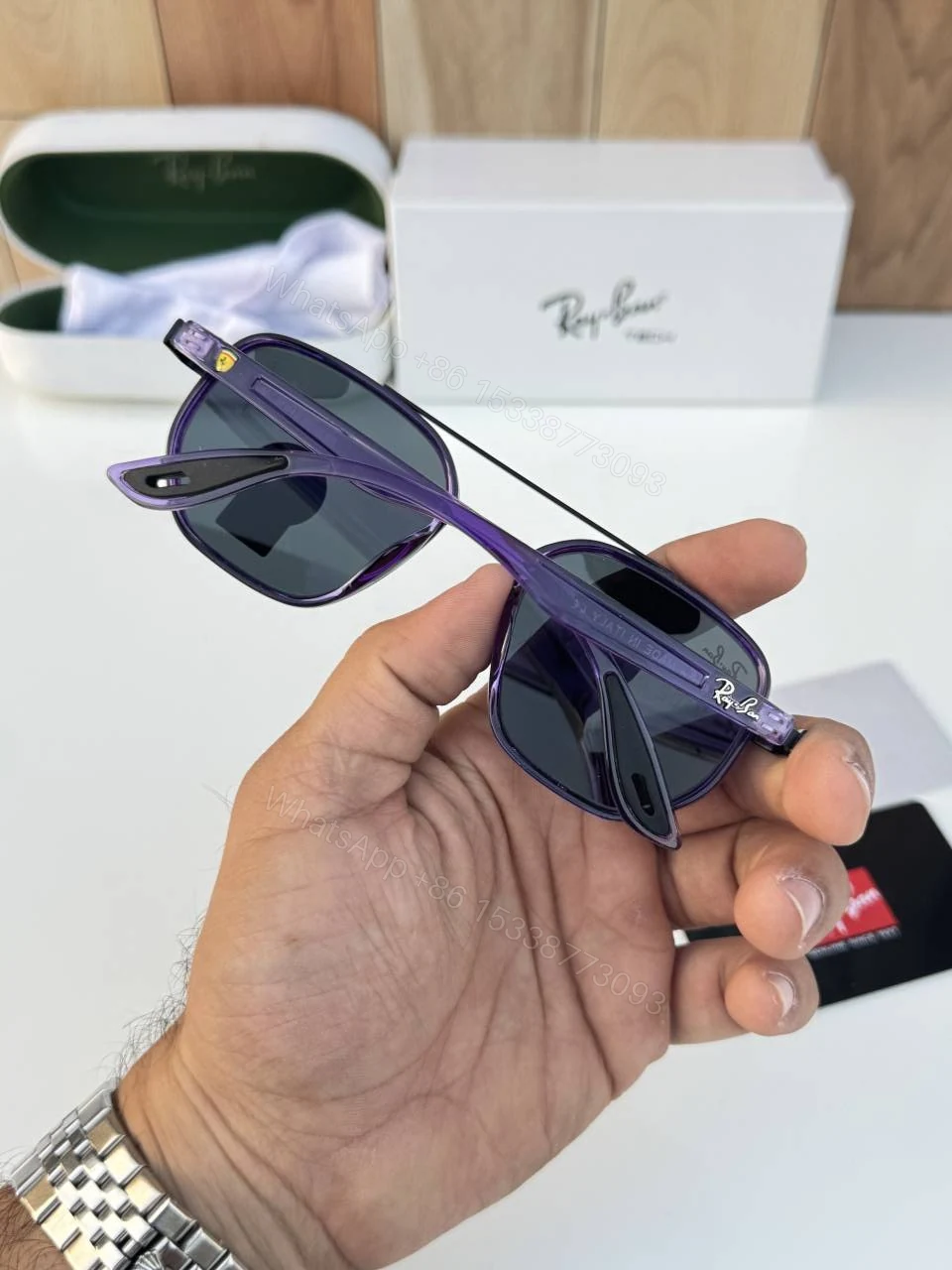 View 4 of First Copy RayBan 30165 Violet Sunglasses