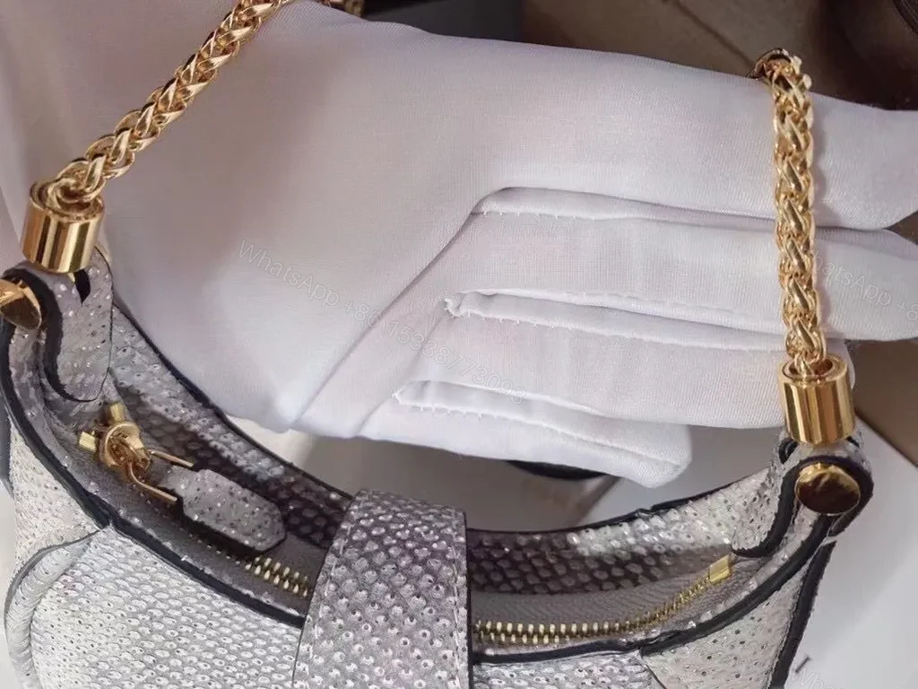 View 2 of Crescent Crystal Couture Handbag: Jewelry-Grade Sparkle