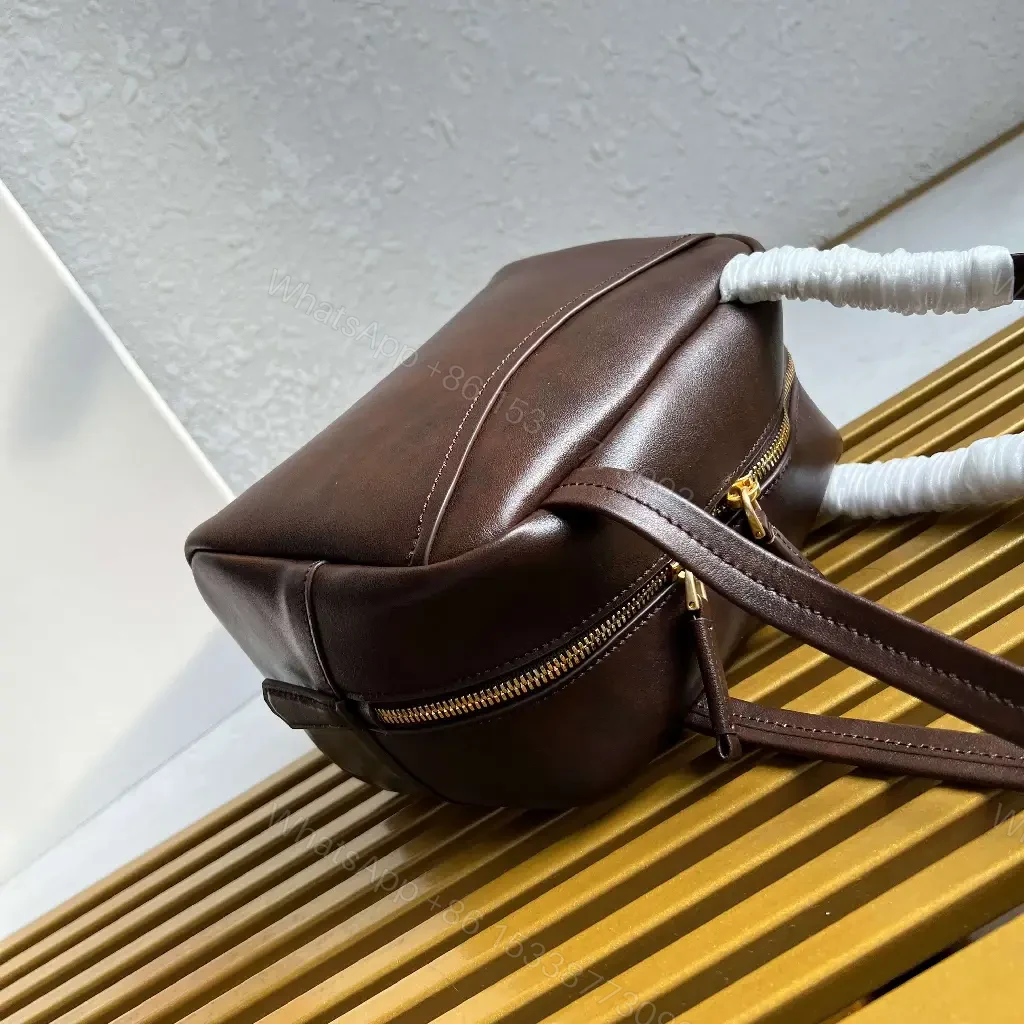 View 4 of Dark Brown Leather Dome Bag with Wallet—Prada Milano Style