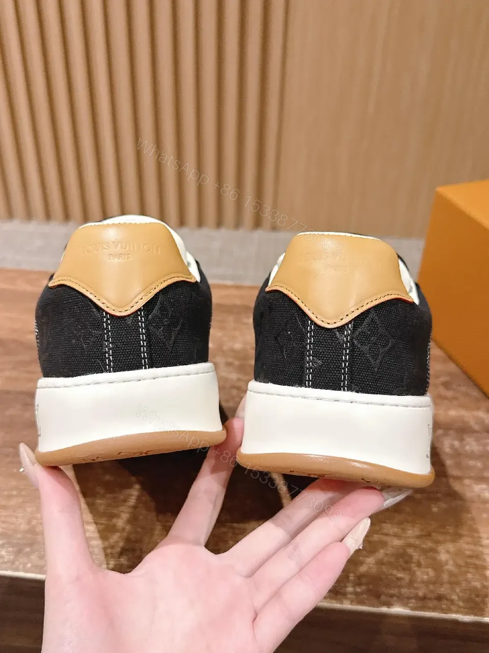 View 3 of Monogram Knit Athletic-Chic High-Tops with Suede Accents