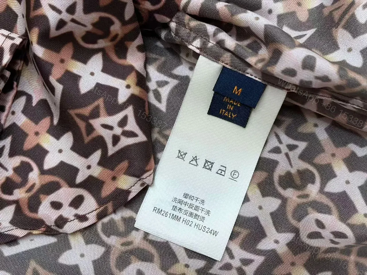 View 5 of Patterned Silk-Blend Shirt: Luxe Geometric Pattern, Silk-Blend, Buttoned Shirt