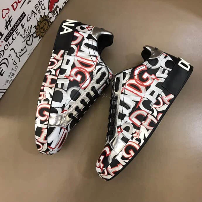 View 5 of DOLCE & GABBANA PORTOFINO SNEAKERS IN PRINTED NAPPA CALFSKIN – DG8