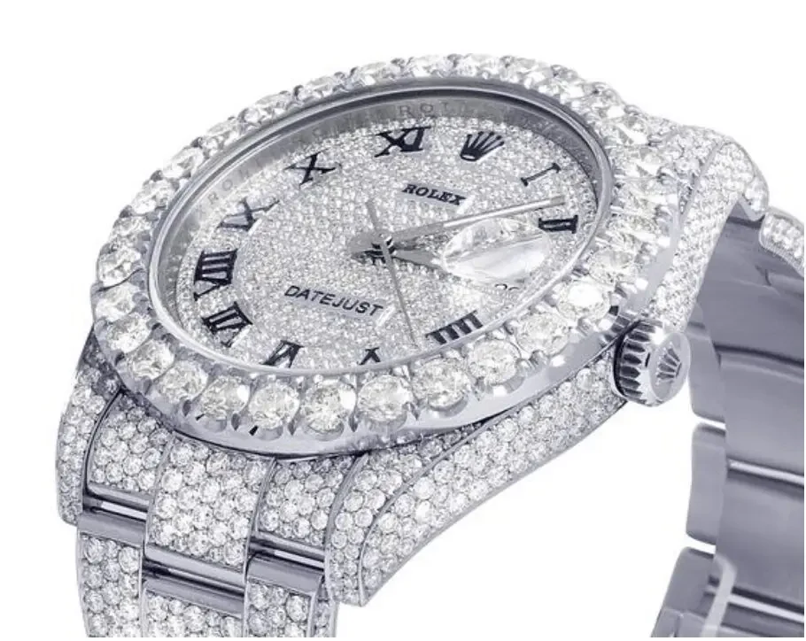 View 4 of Replica Rolex Date Just 116300 All Diamond