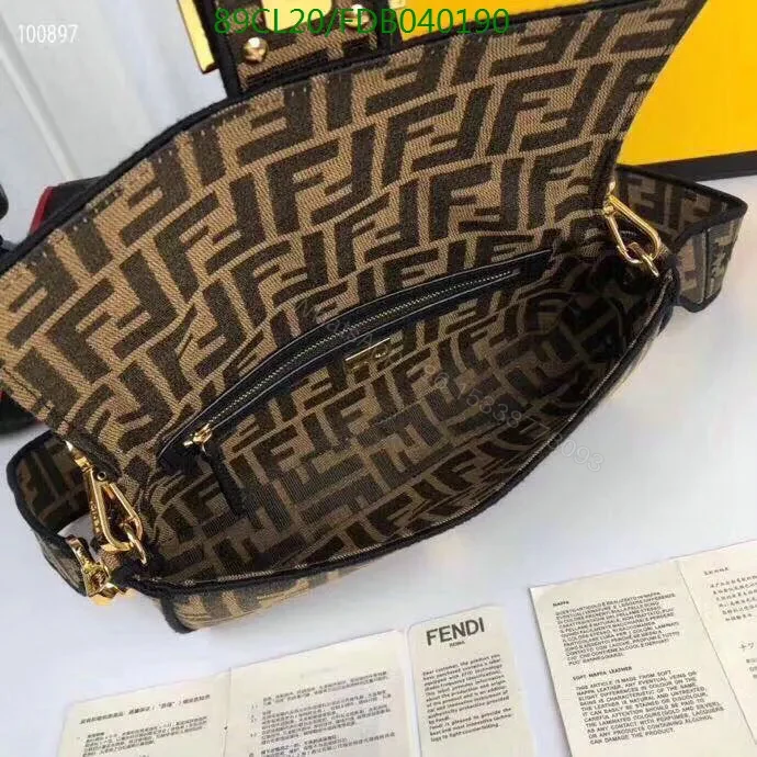 View 3 of Fendi Lookalike Baguette Brown Bag FDB0402 – Elegant Cloth Design