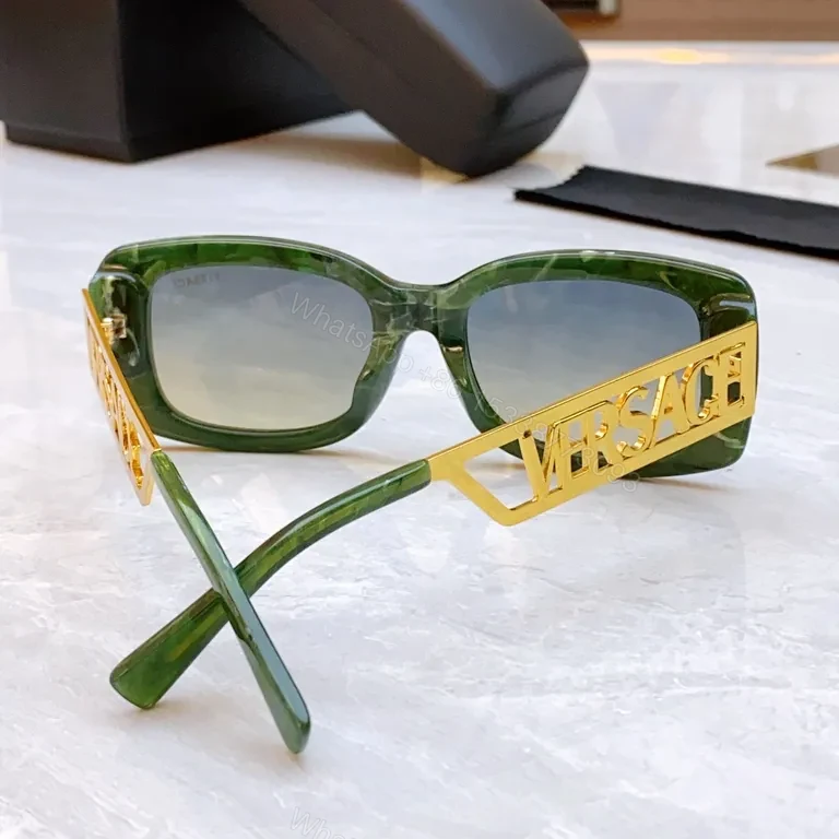 View 8 of Blue Acetate Sculpted Frame Sunglasses - Premium Logo, UV400 Lenses