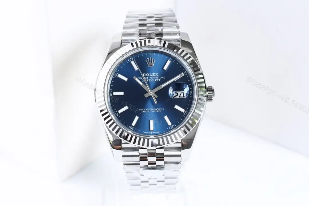 Rolex Datejust 41 Blue Fluted Jubilee Replica 126334-0031 — view 1