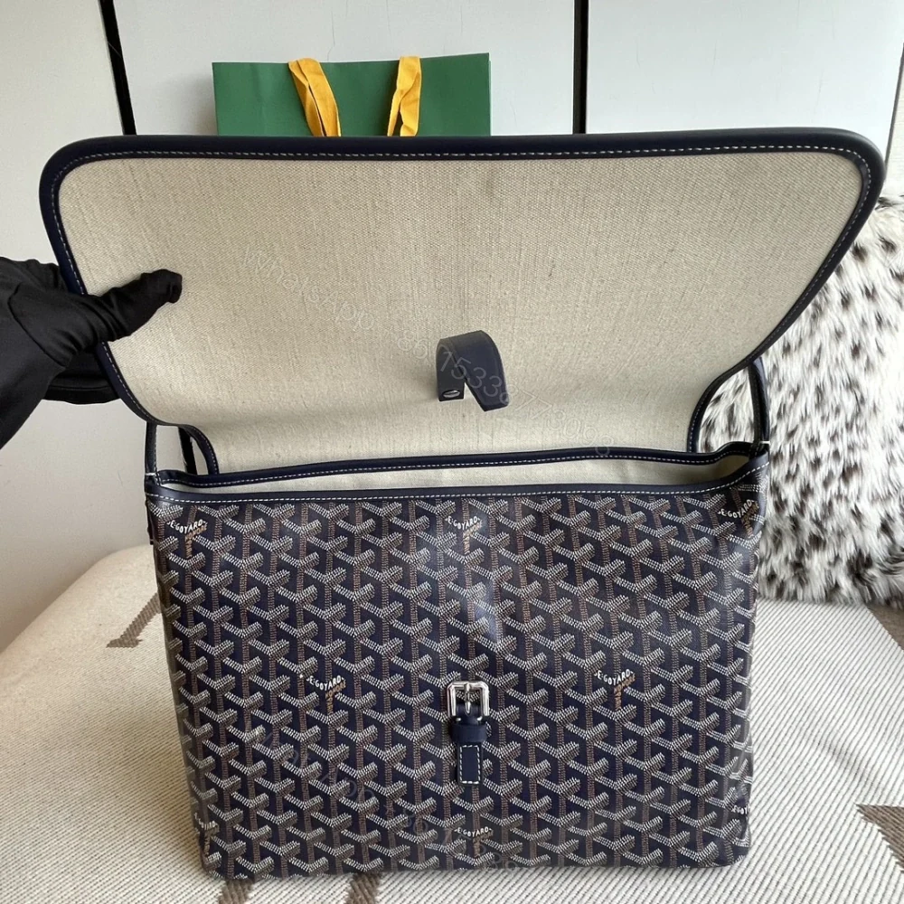 View 7 of 高仿Goyard*Capetien系列CAPETIS郵差包深藍中號免檢版