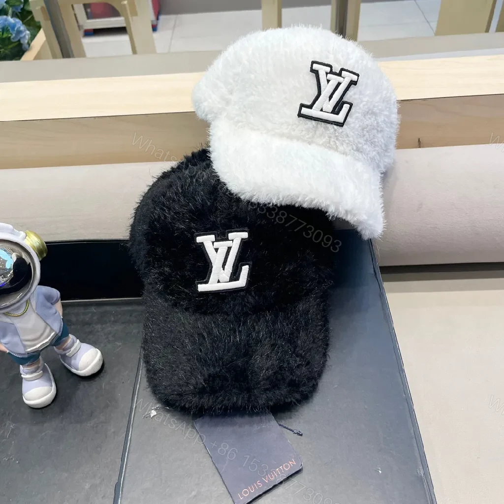 View 7 of Lux Fur-Textured LV Cap: Bold, Plush Streetwear Cap