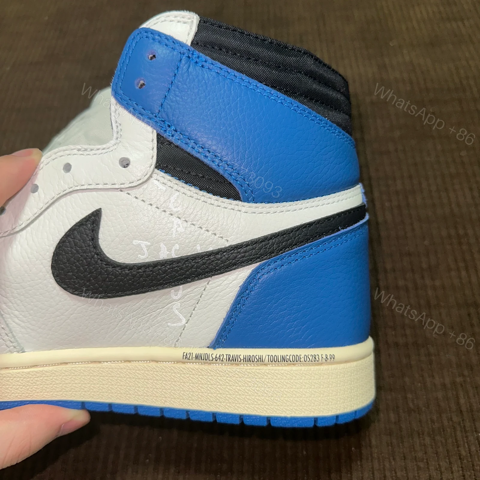 View 3 of Jordan 1 Retro High OG SP Fragment x Travis Scott