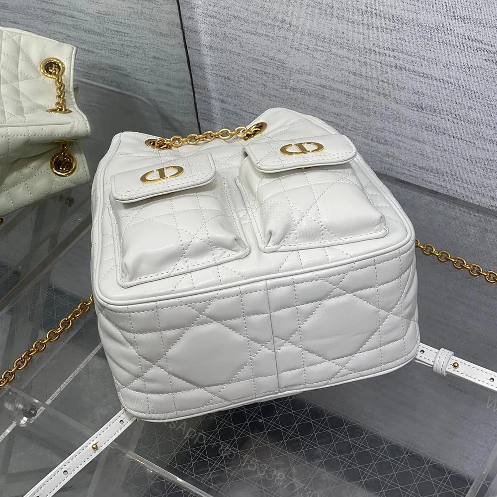 View 5 of Dior Medium Dior Caro Multicarry Backpack with Chain(HIGH-END GRADE)