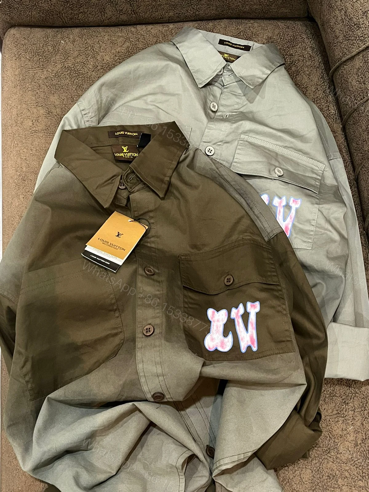 FIRST COPY LOUIS VUITTON DROP SHOULDER CARGO STYLE SHIRT — view 1