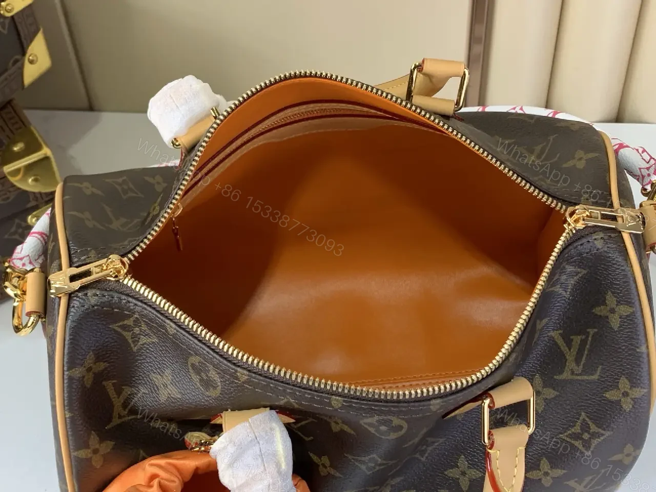 View 7 of Statement Monogram Satchel: Bold Texture & Practical Luxury