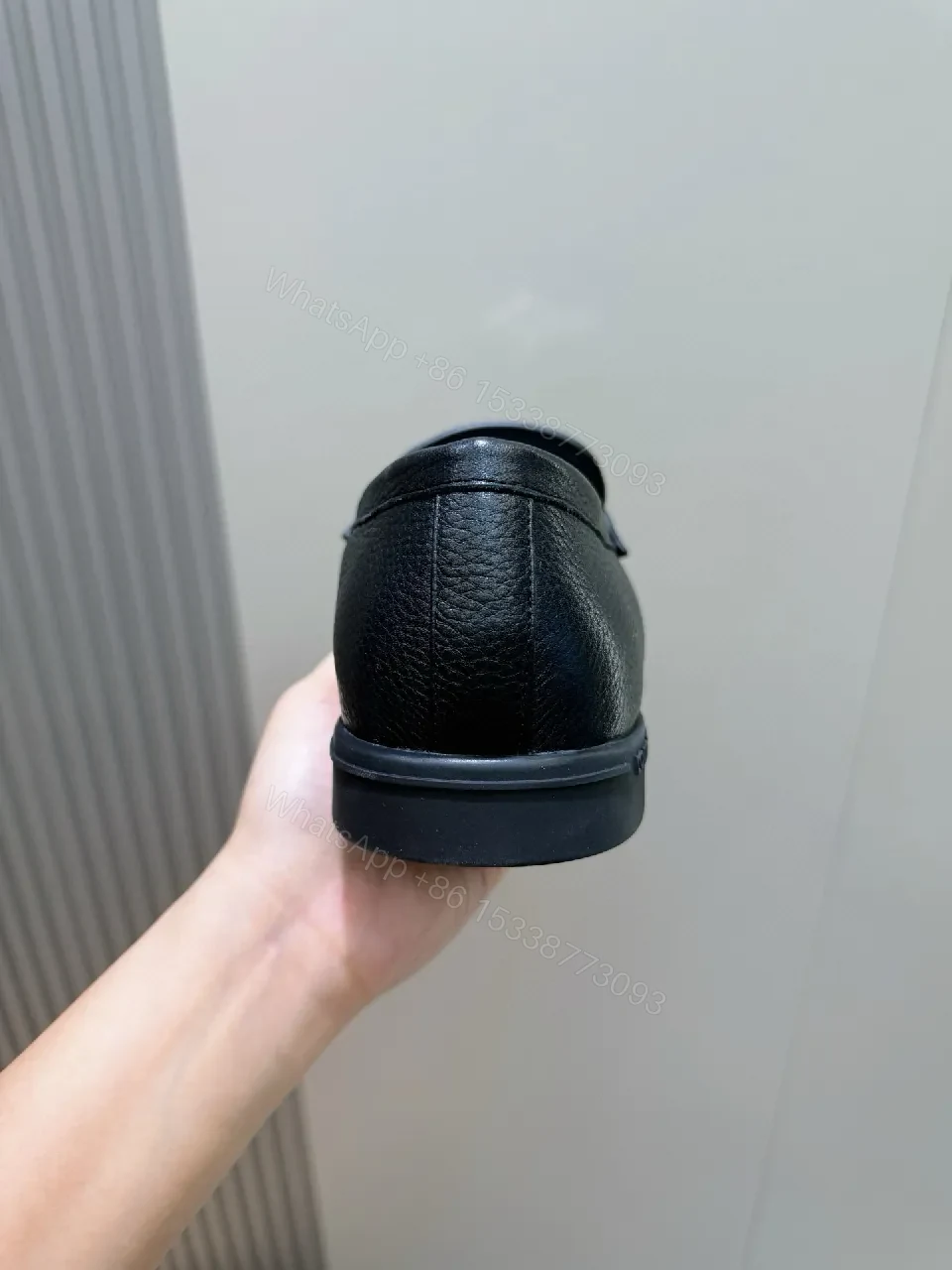 View 9 of Black Leather Loafers – Classic Silhouette, LV Hardware, All-Day Comfort