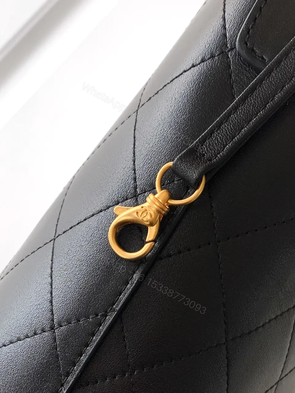 View 7 of Chic Quilted Tote Bag: Minimal Hardware, Black