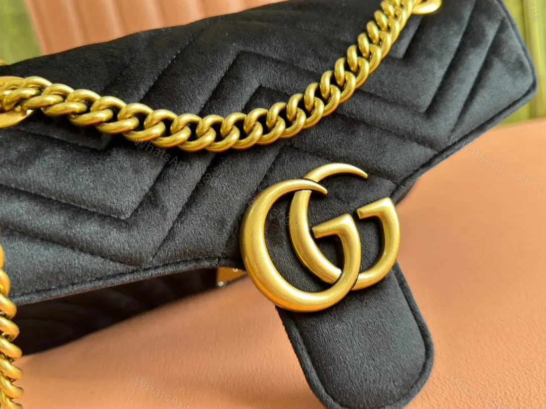 View 9 of GUCCI 26S GG MARMONT MATELASSE 26 IN BLACK VELVET