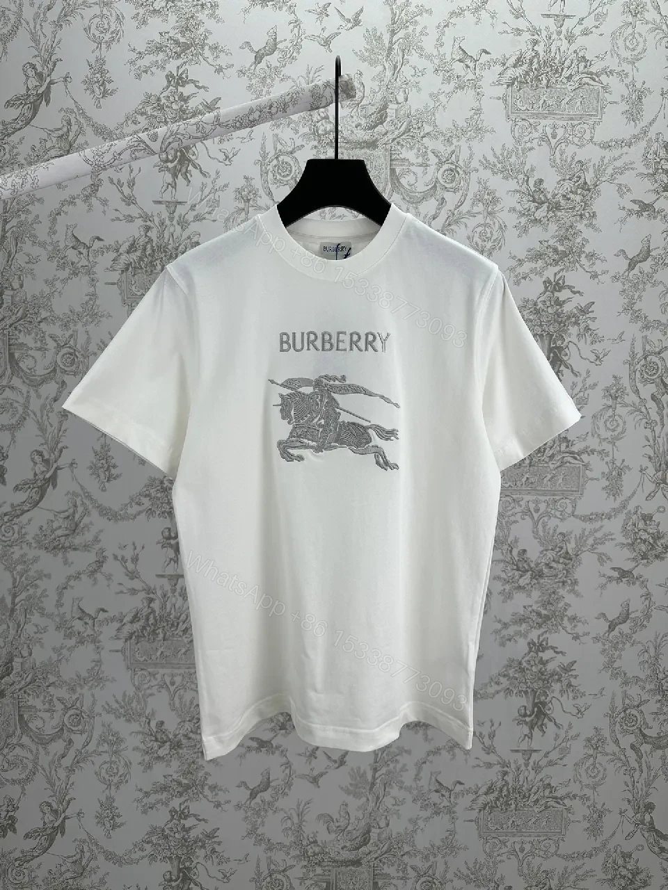 Heritage Horse Graphic Tee – Cotton, Relaxed Fit, White/Gray — view 1