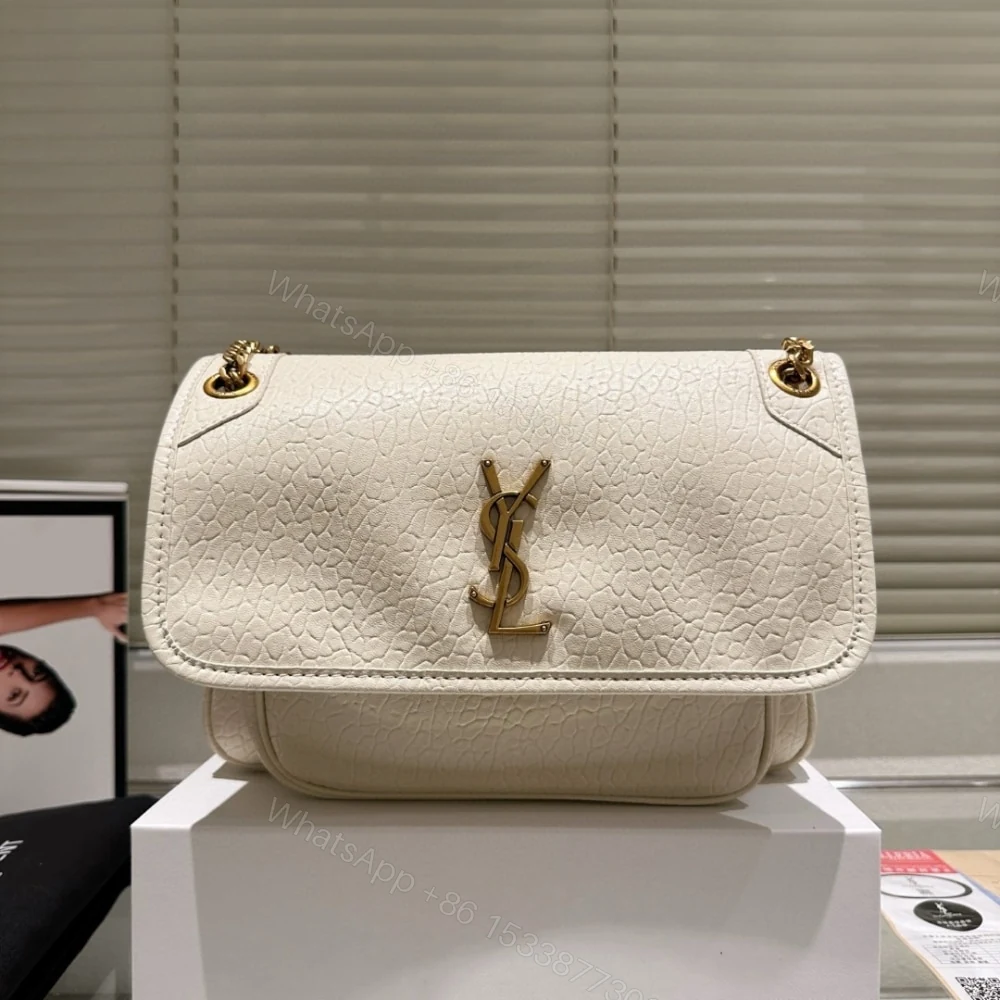 View 3 of Saint Laurent Niki Vintage Medium In Grained White 28Cm 633178Aacyt9207