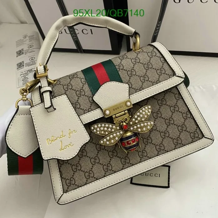 View 13 of Gucci Replica Queen Margaret Bee Bag QB71401 – GG Canvas & Leather Design