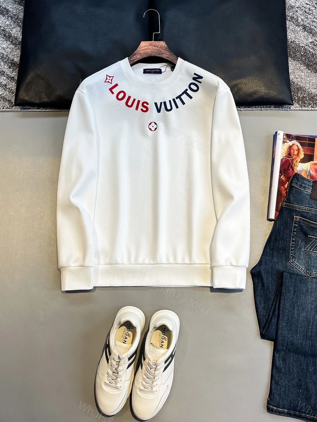 LV 一比一白色圓領衛衣 簡約百搭時尚單品 — view 1