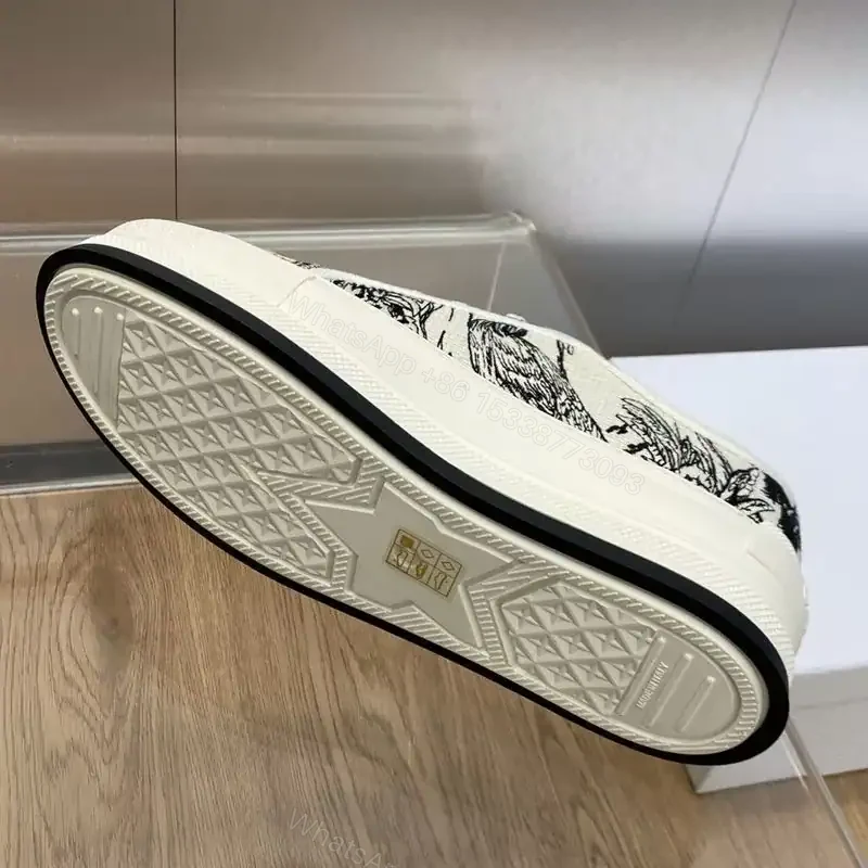 View 4 of WALK’N’DIOR PLATFORM SNEAKERS UNISEX TOILE DE JOUY VOYAGE EMBROIDERED WHITE – CD156