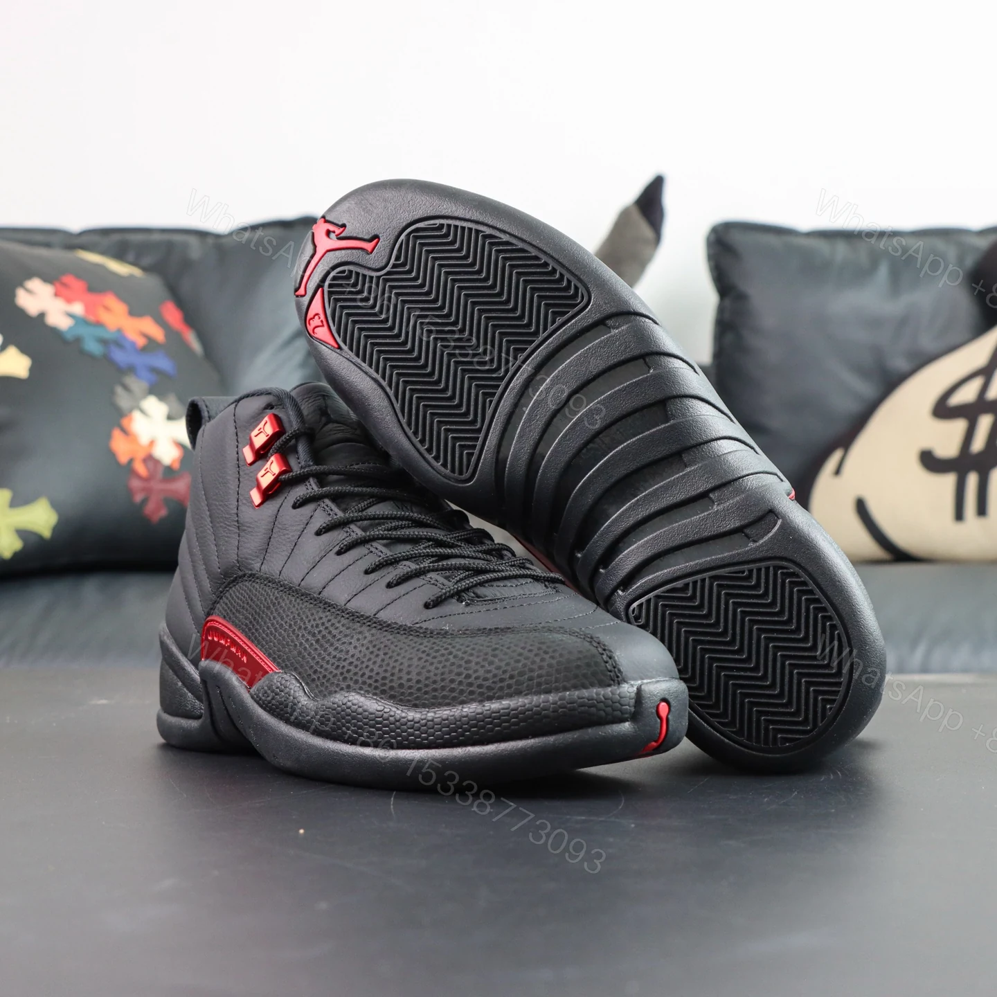 View 3 of Air Jordan 12 “Bloodline” Reps