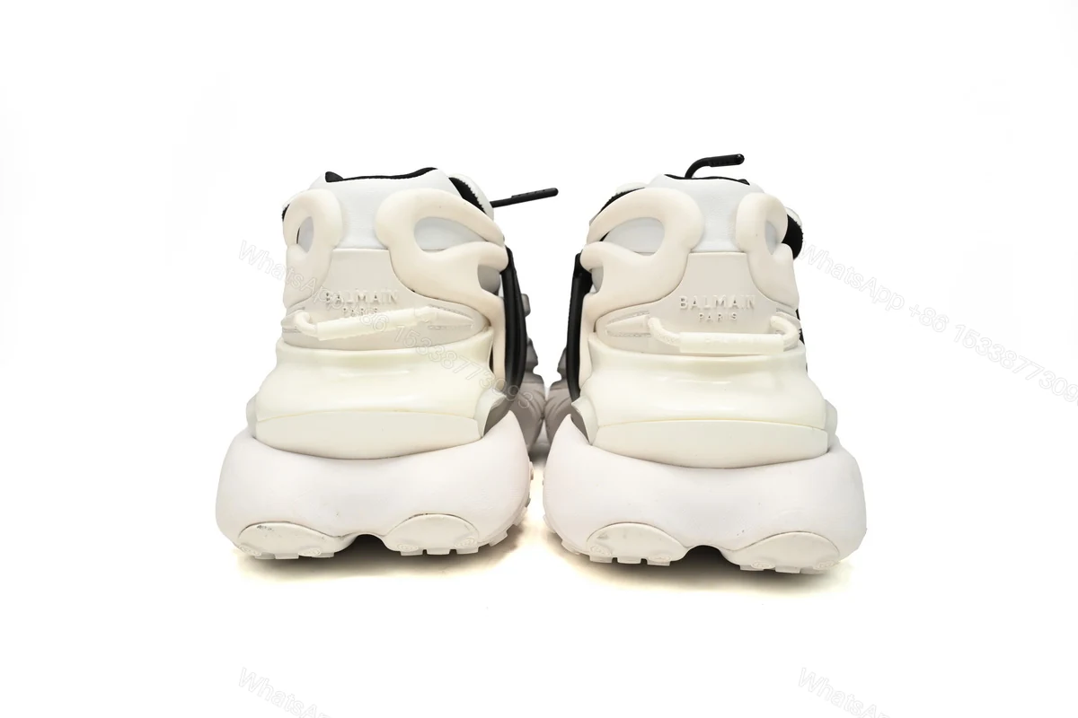 View 3 of BALMAIN Multikolor Buty sportowe White and Black YM1VJ309