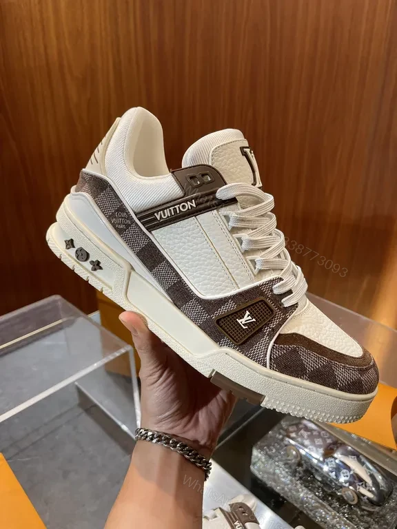 LV-Inspired Luxury Sneaker: Structured Texture & Everyday Comfort — view 1