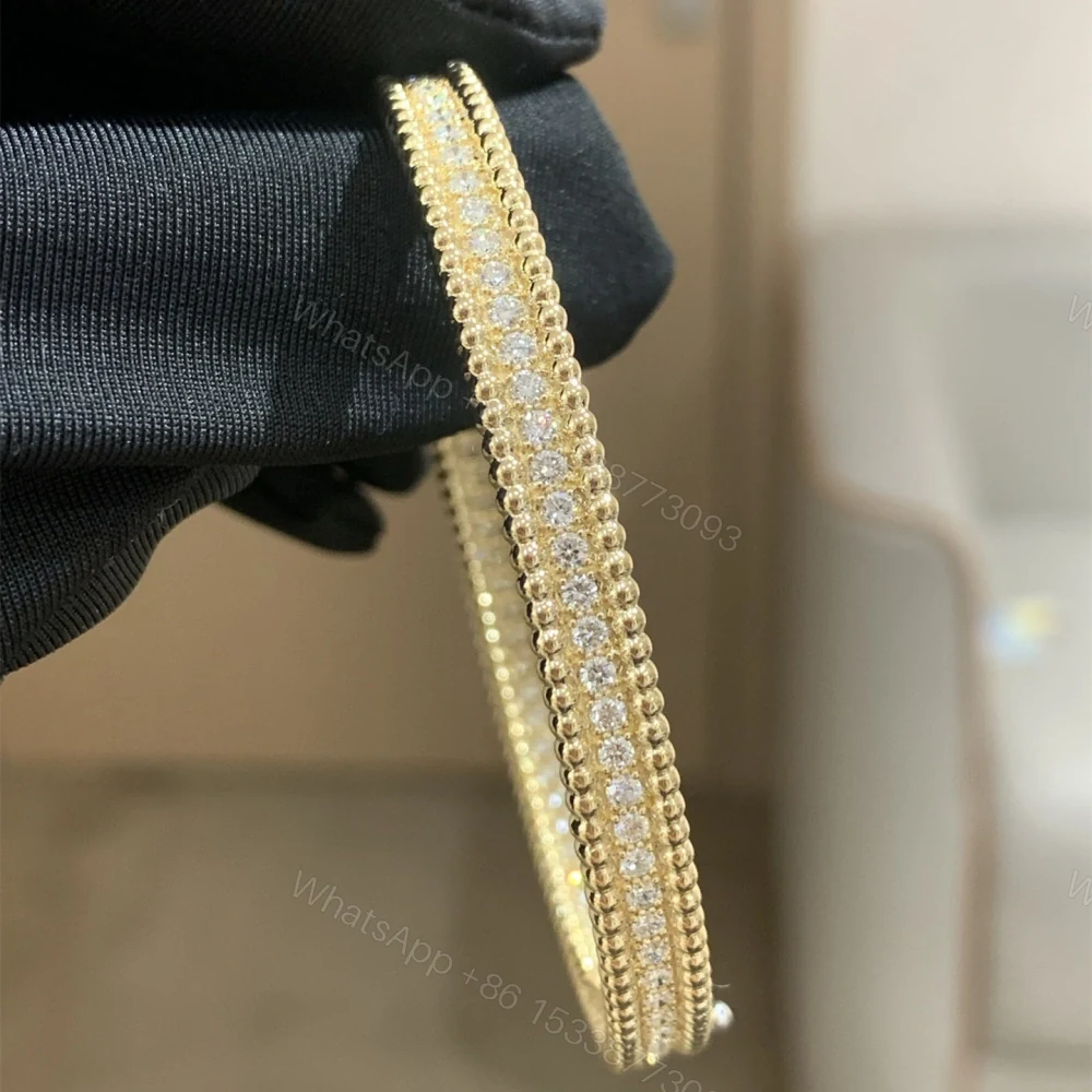 View 3 of 高仿首飾VanCleef&Arpels*RP27A00單排鑲鑽黃金手鐲