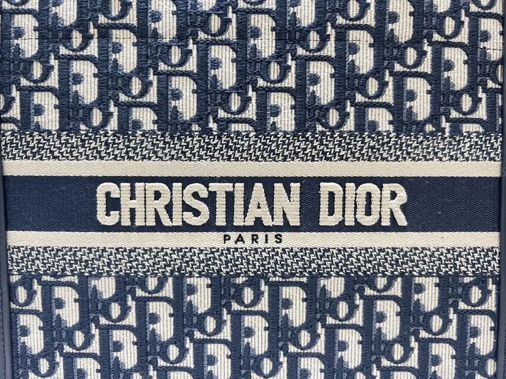 View 4 of Structured Satchel: Dior Pattern + Signature Stripe Bag