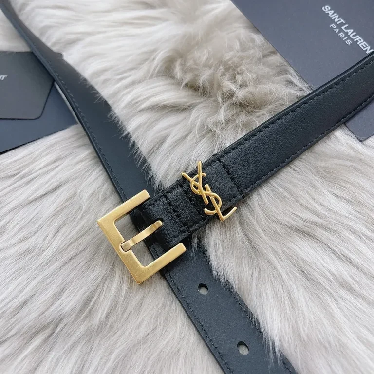 View 2 of Minimalist Lux Leather Belt: Gold Tie-Plate, Designer-Inspired Belt