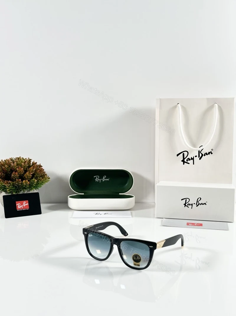 First Copy Ray Ban 2140 Wayfarer Gold Black Blue Men’s Sunglasses Glass Quality — view 1
