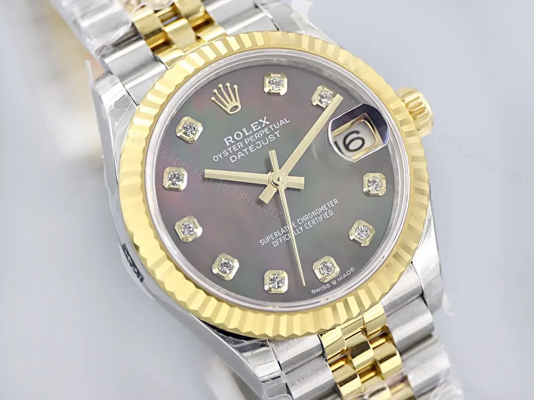 View 4 of Rolex Datejust 36 Rolesor Yellow Domed Jubilee Brown Dial116203-0181