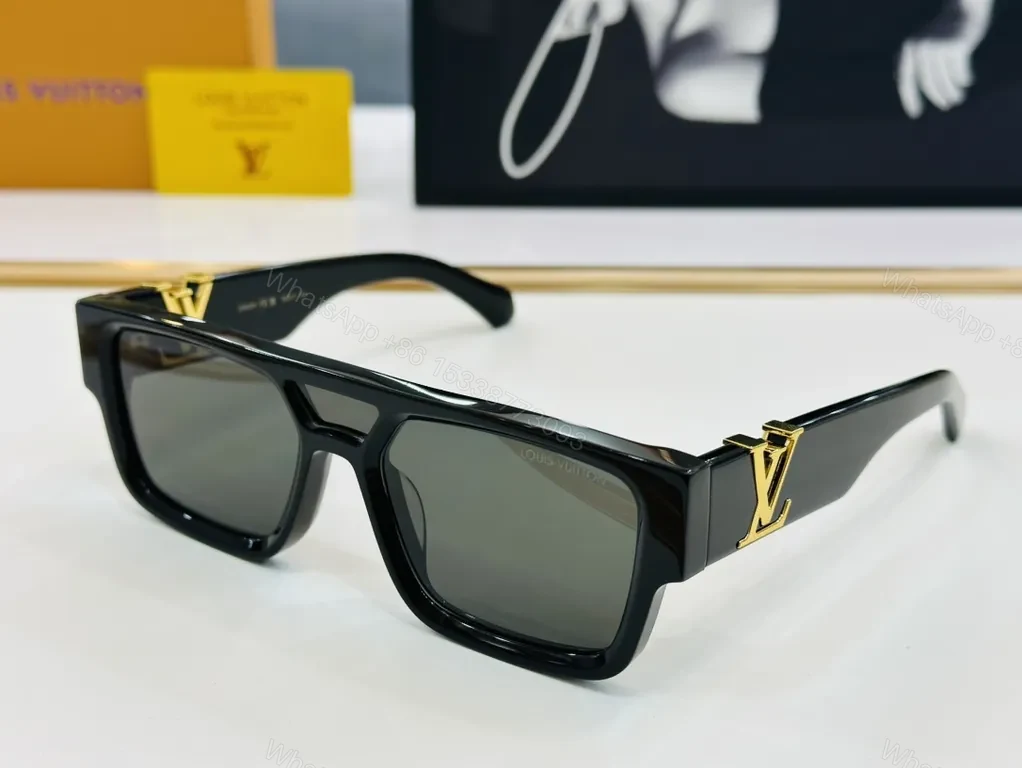Bold Boss Sunglasses - LV Hardware, Polarized UV 100% â€“ Acetate Frame — view 1