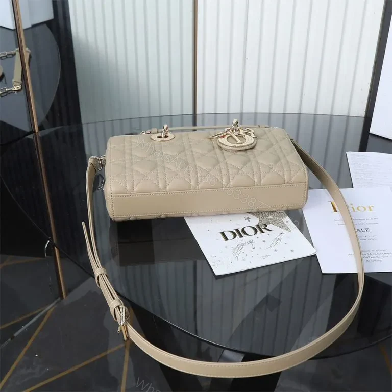 View 5 of Dior Medium Beige Lady D-Joy Bag