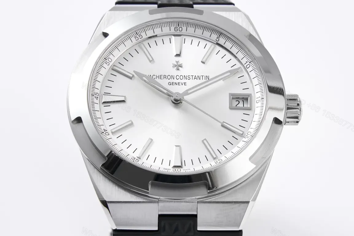 View 3 of 8F Factory Vacheron Constantin Overseas 4500V Series Stainless Steel Watch – Silver Dial, Black Rubber Strap, 41MM Case, Automatic Movement with 60-Hour Power Reserve
