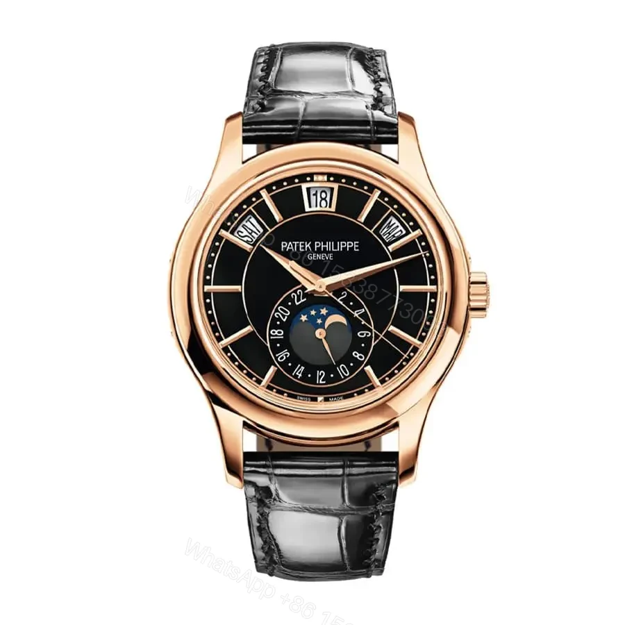 Patek Leather Black 5205R-010 Super Clone — view 1