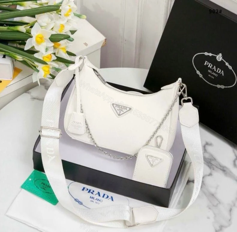 View 7 of FIRST COPY PRADA RE-EDITION POCHETTE CROSSBODY BAG