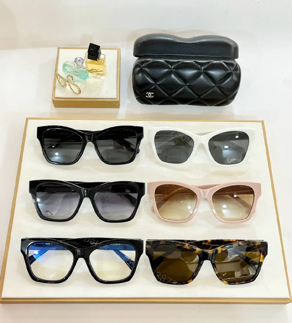 View 8 of Black Cat-Eye Sunglasses with Gold Heart Detail - Premium Acetate