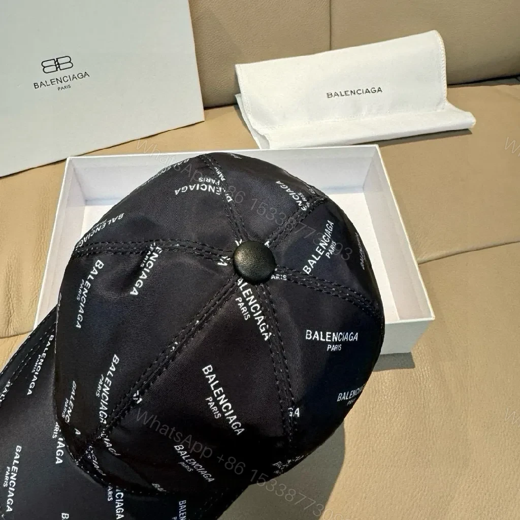 View 3 of Patterned Cap Navy Knit Cap, Subtle Luxury, All-Over Logo Print Cap