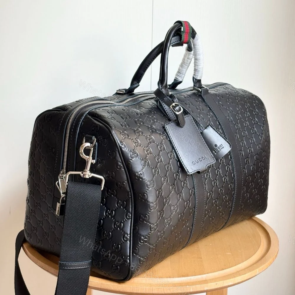 View 4 of Gucci Emblem Medium Duffle Bag Black 45Cm