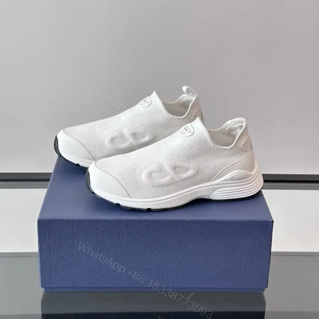 View 6 of DIOR B30 COUNTDOWN SNEAKERS WHITE TECHNICAL MESH AND BLACK TECHNICAL FABRIC – CD229