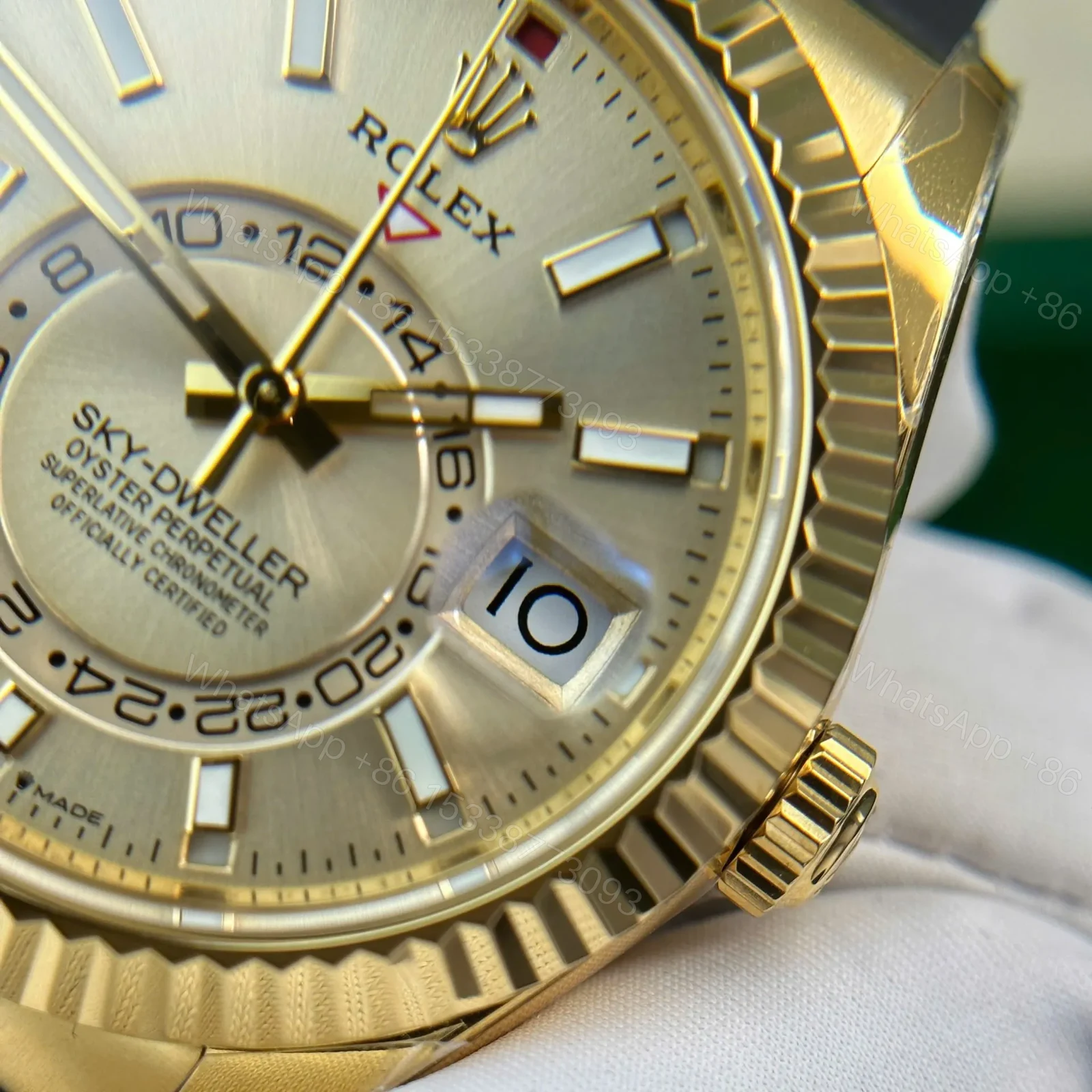 View 8 of Superclone Rolex Sky-Dweller Champagne Dial 336238