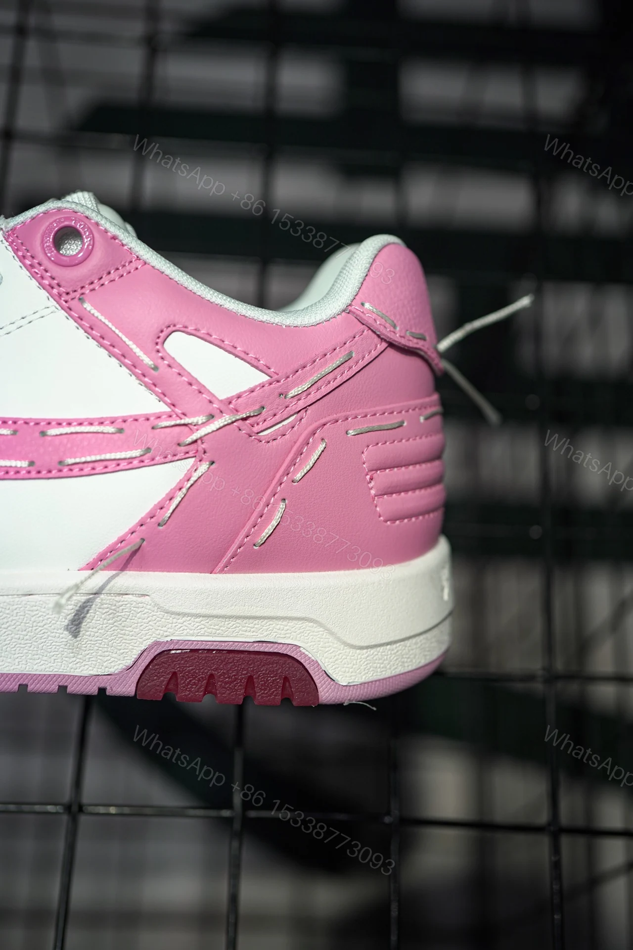 View 5 of OFF-WHITE Out Of Office Sartorial Stitching White Pink