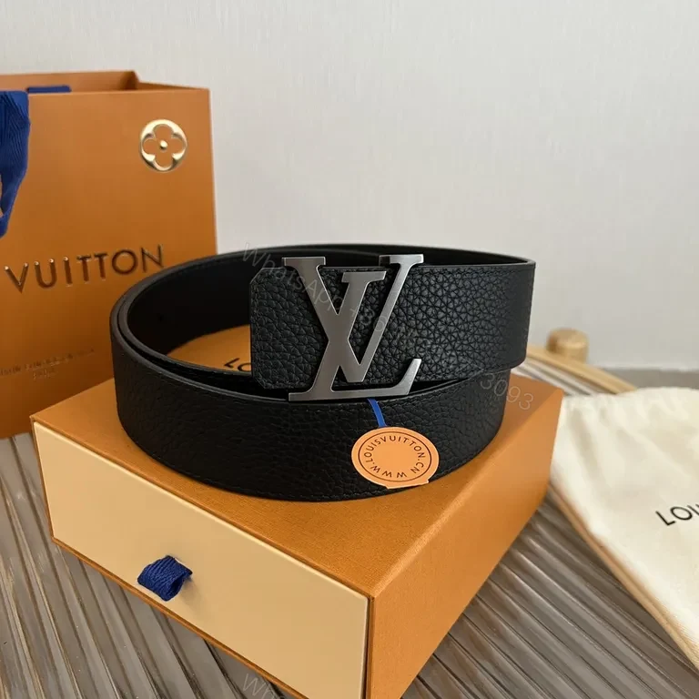 Bold LV-Inspired Leather Belt: Subtle Luxury, All-Day Confidence — view 1