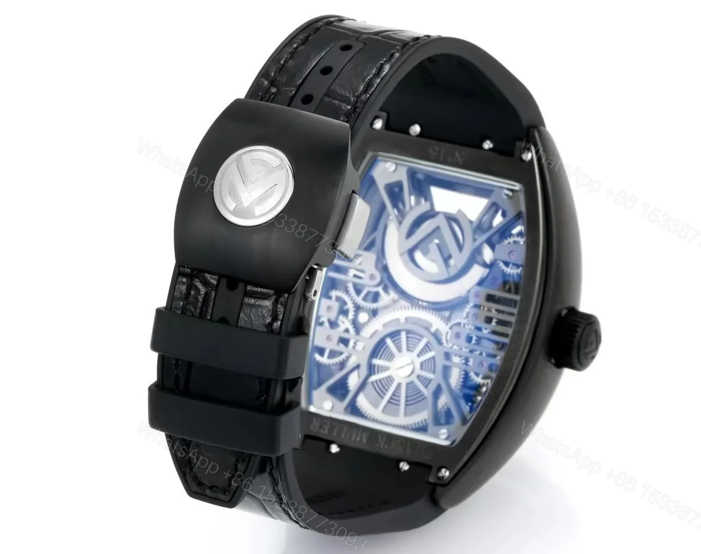 View 8 of Franck Muller RM3 Grand Central Tourbillon Replica 42MM Premium Skeleton Rose Gold Edition FM-RM3-GCT-RG-SKEL-42