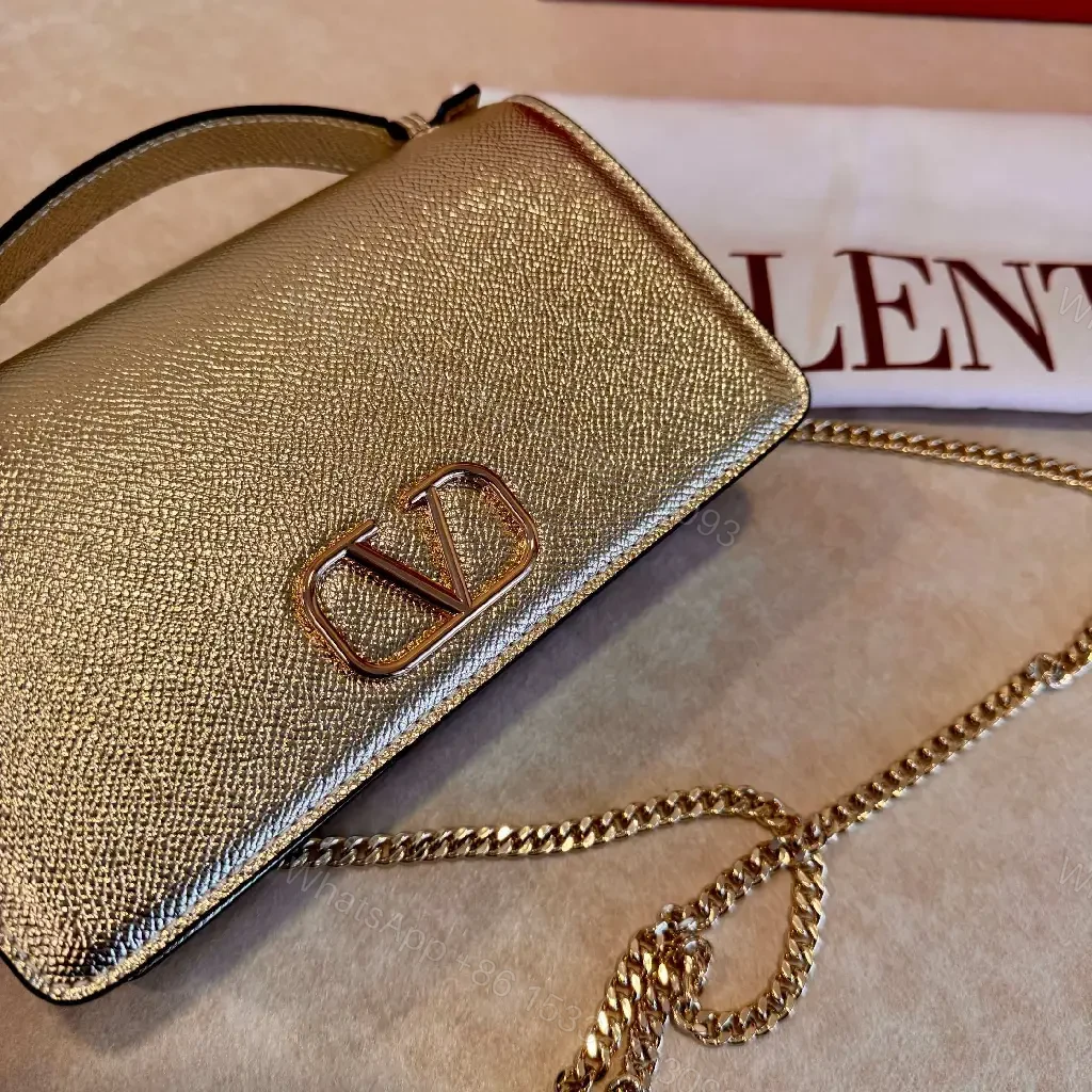 View 10 of Metallic Shine Crossbody in Luxe Style - Compact Night Bag
