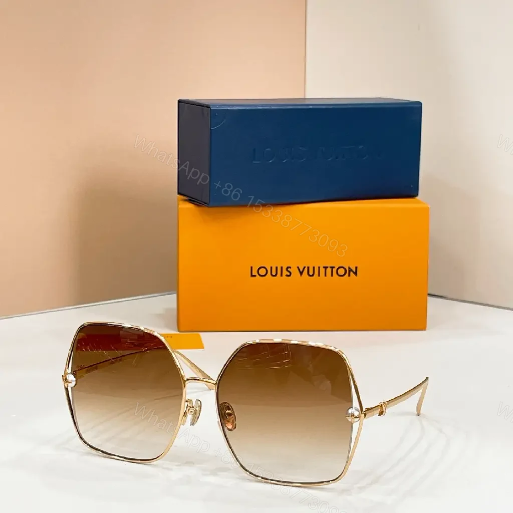 View 4 of Gold-Tone Monogram Sunglasses: Square Oversized Luxe Eyewear