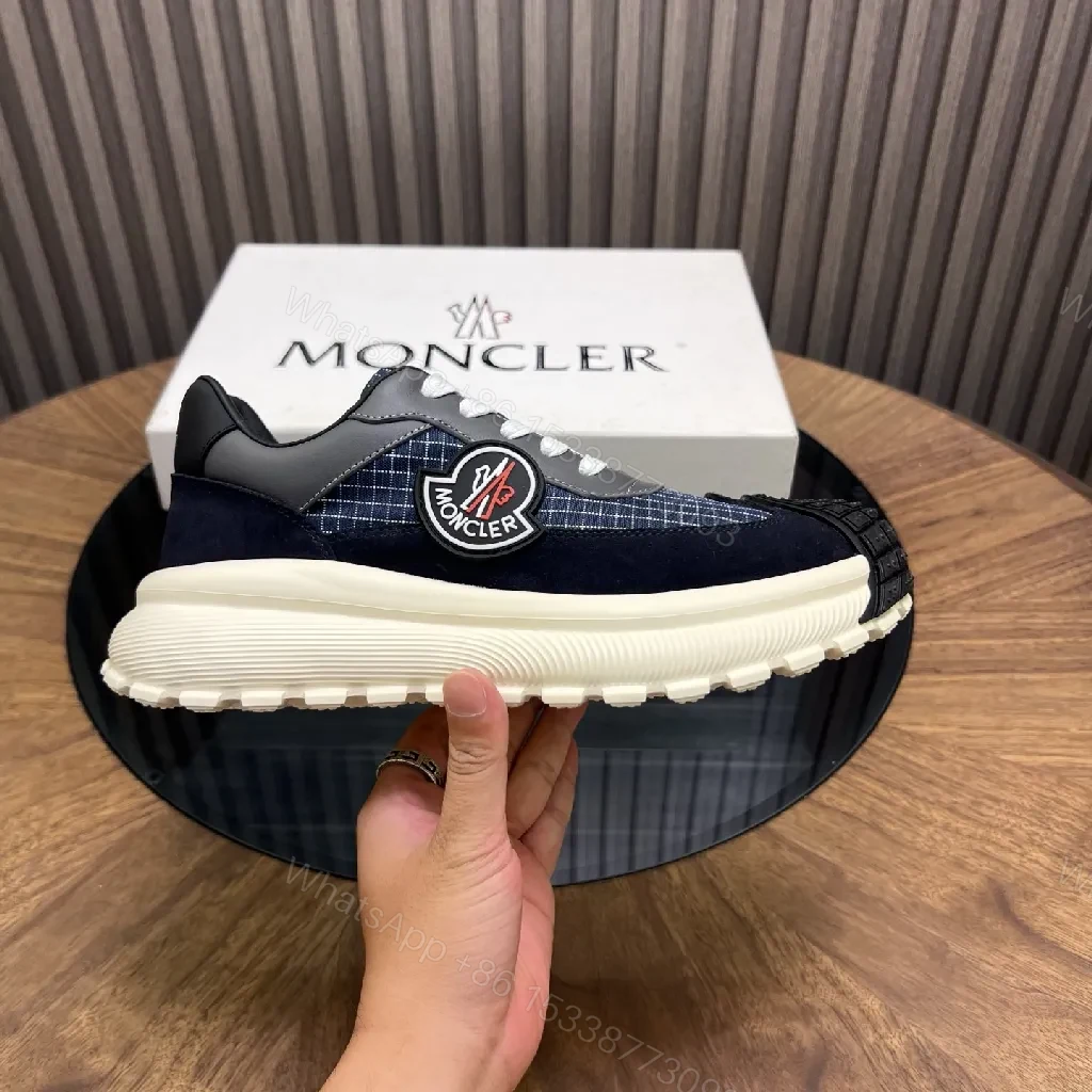 Textured Moncler High-Top Sneaker: Luxe Everyday Comfort — view 1