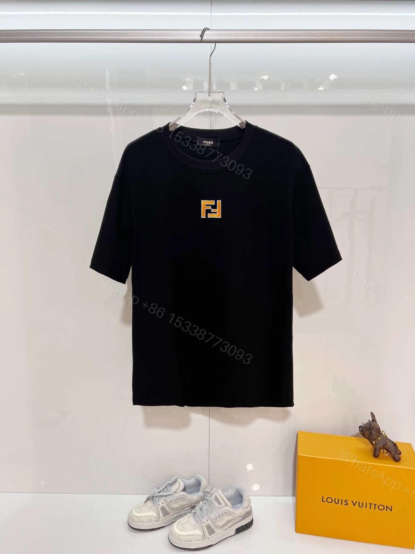 FENDI一比一FF刺繡短袖T恤純棉寬鬆潮流款 — view 1